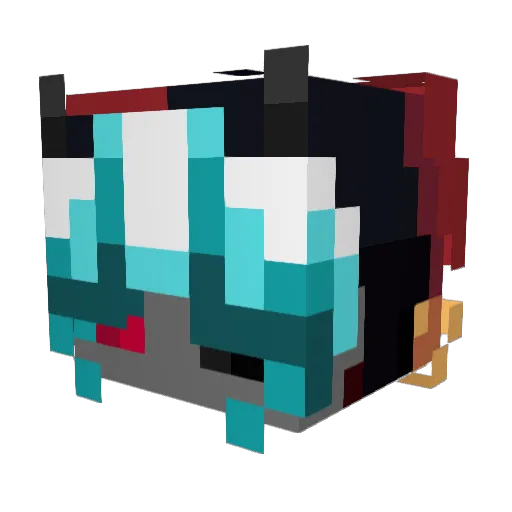 Im_Fait Minecraft avatar head, 3D render