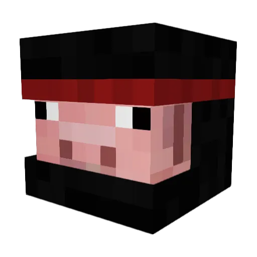 Im_Glitch Minecraft avatar head, 3D render