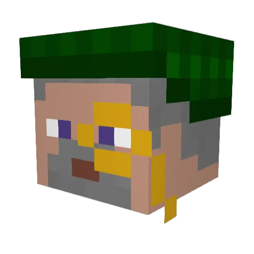 Im_Literally Minecraft avatar head, 3D render
