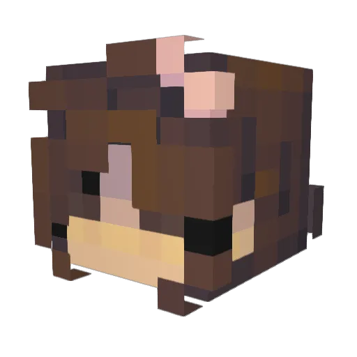 Im_Melody Minecraft avatar head, 3D render