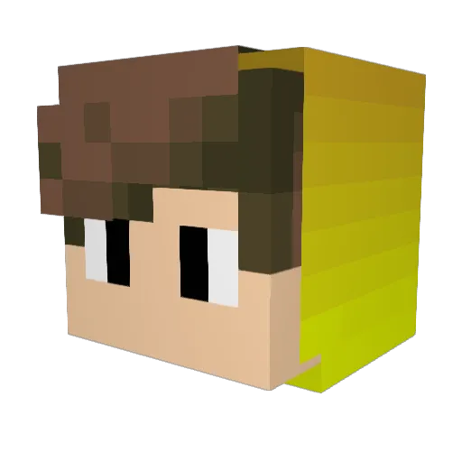 Im_PRIMO Minecraft avatar head, 3D render