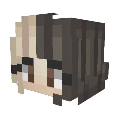 Im_PolarMelanie Minecraft avatar head, 3D render