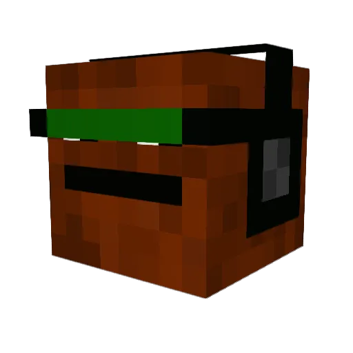 ImaCactus Minecraft avatar head, 3D render