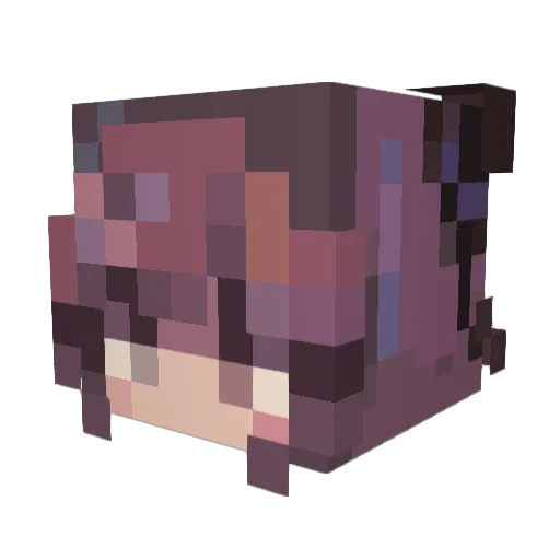 ImaKat Minecraft avatar head, 3D render