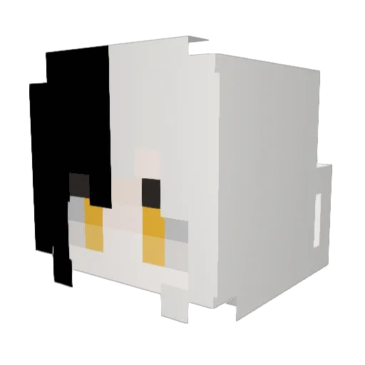 ImaKitteh Minecraft avatar head, 3D render