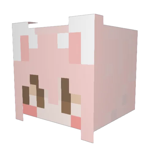 ImaMeow Minecraft avatar head, 3D render