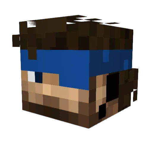 ImaMisfit Minecraft avatar head, 3D render