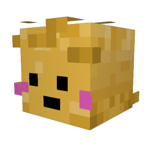 ImaNaughtyPotato Minecraft avatar head, 3D render