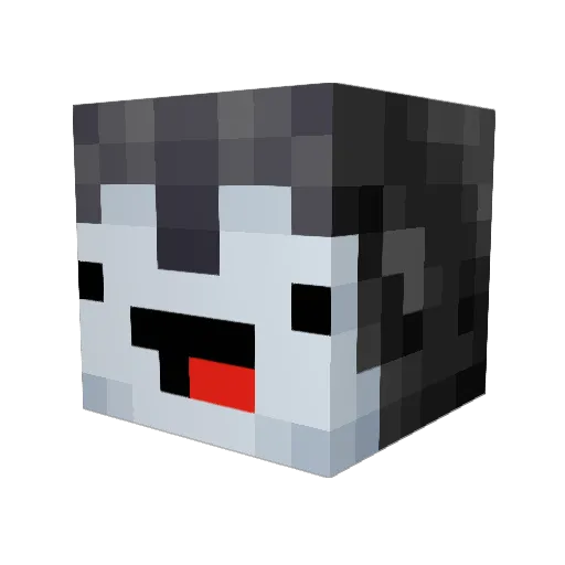 ImaPenguino Minecraft avatar head, 3D render