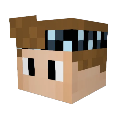 ImaVli Minecraft avatar head, 3D render
