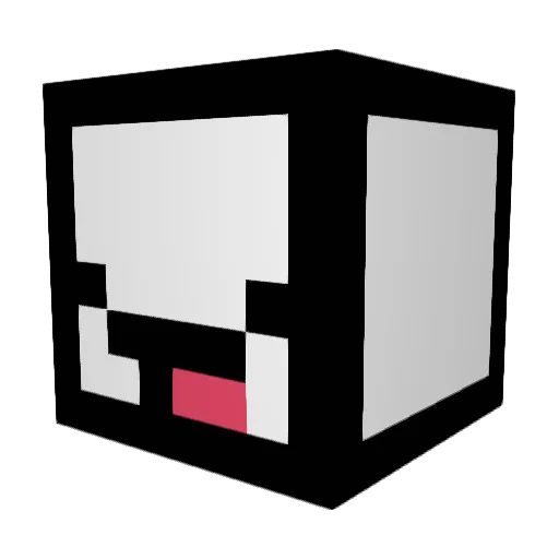 Ima_Face Minecraft avatar head, 3D render