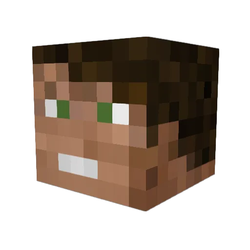 Imaani Minecraft avatar head, 3D render