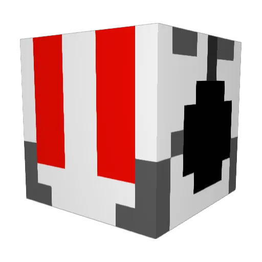 Imachinari Minecraft avatar head, 3D render