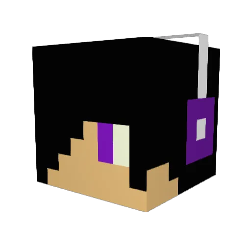 Imagi Minecraft avatar head, 3D render