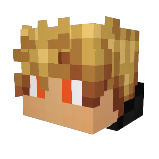 Imagin_Man Minecraft avatar head, 3D render