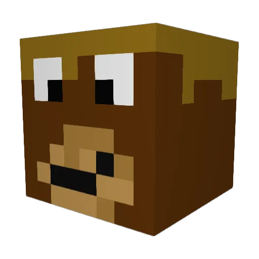 ImaginaryBanjo Minecraft avatar head, 3D render