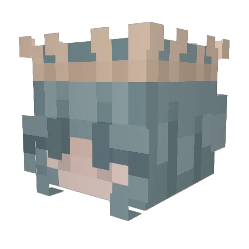 ImaginaryBee Minecraft avatar head, 3D render