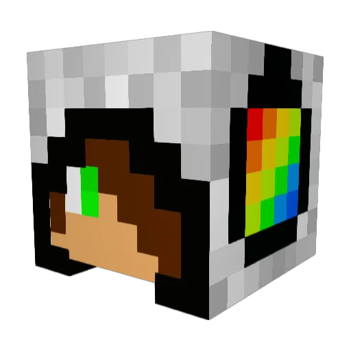 ImaginaryW0LF69 Minecraft avatar head, 3D render