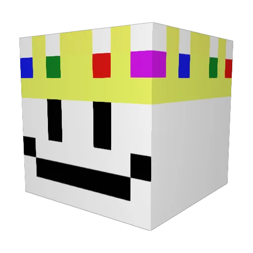 Imagination25 Minecraft avatar head, 3D render