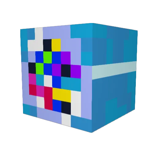 ImagineCosmic Minecraft avatar head, 3D render
