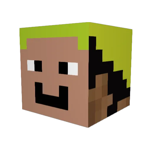 ImagineDovah Minecraft avatar head, 3D render
