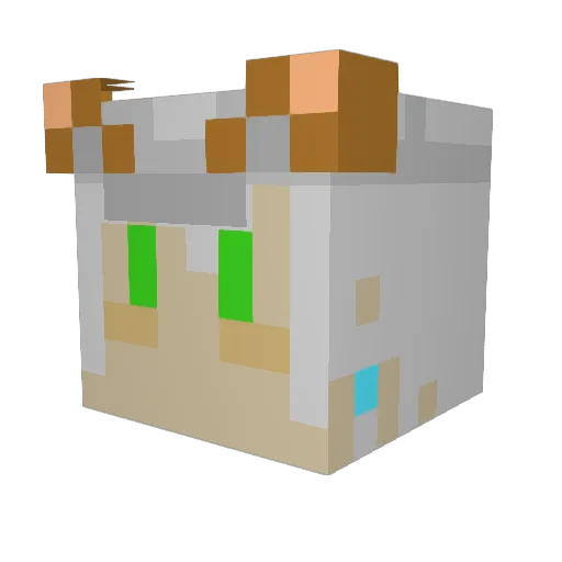 Imaginebreakho Minecraft avatar head, 3D render