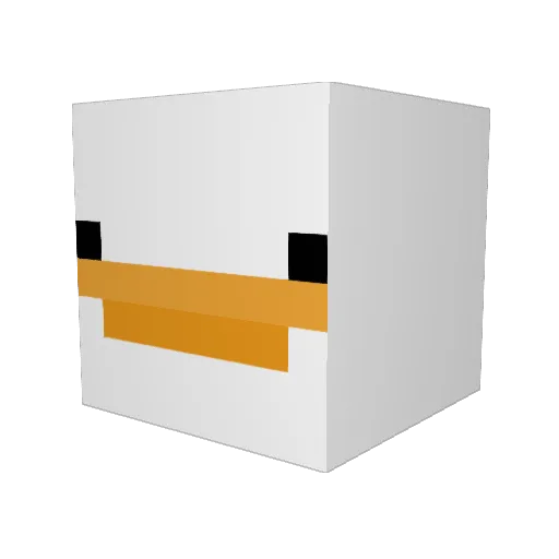 Imagined Minecraft avatar head, 3D render
