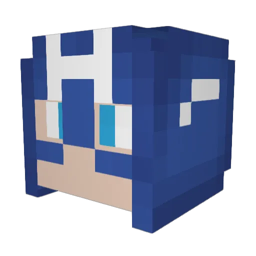 ImakeSlave3 Minecraft avatar head, 3D render