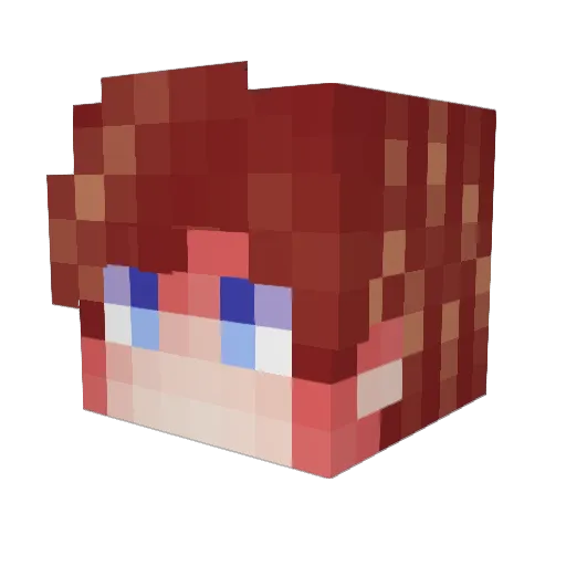 Imakelie Minecraft avatar head, 3D render