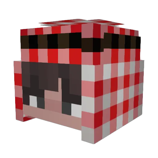 ImamGazali Minecraft avatar head, 3D render