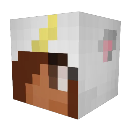 Imani_ Minecraft avatar head, 3D render