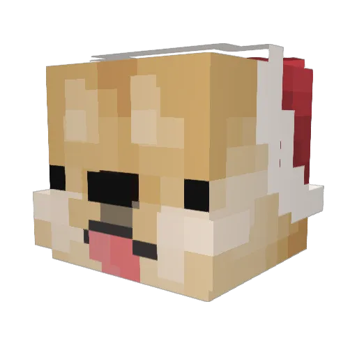 Imappusee Minecraft avatar head, 3D render