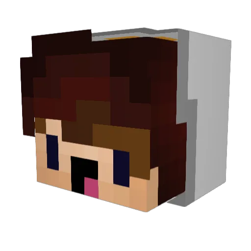 ImayFast Minecraft avatar head, 3D render
