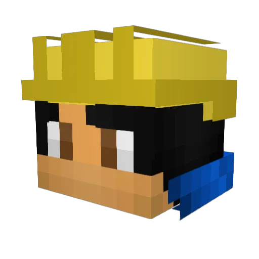 Imayasuu Minecraft avatar head, 3D render