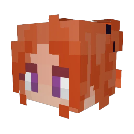 Imayleaf Minecraft avatar head, 3D render