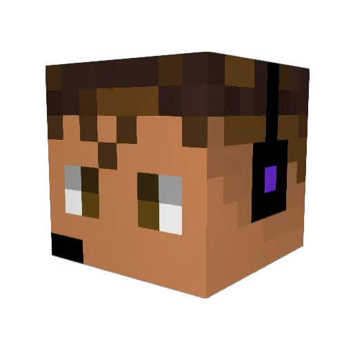 Imb7dr Minecraft avatar head, 3D render