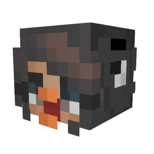 ImbecilePinguin Minecraft avatar head, 3D render
