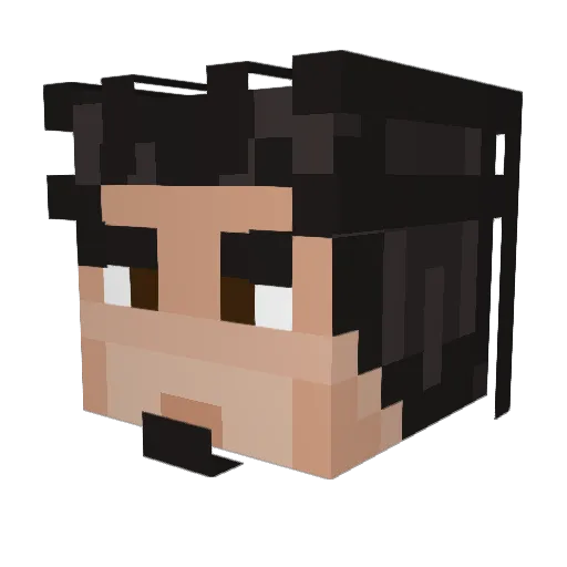 Imbir_ Minecraft avatar head, 3D render