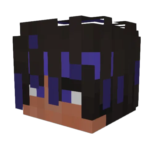 Imbirisco Minecraft avatar head, 3D render