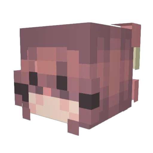 Imcamel Minecraft avatar head, 3D render
