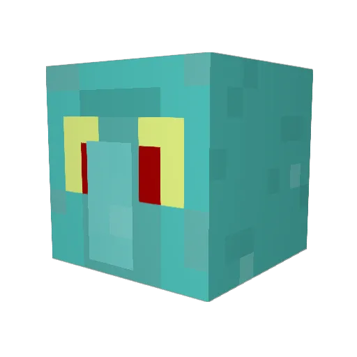 Imcow0424 Minecraft avatar head, 3D render