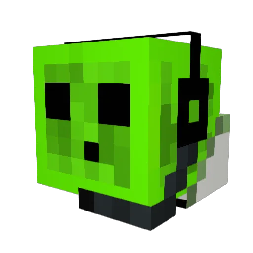Imdaxe Minecraft avatar head, 3D render