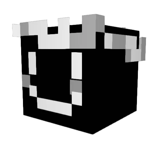 Imdearant Minecraft avatar head, 3D render