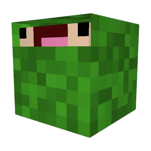 Imdebateble Minecraft avatar head, 3D render