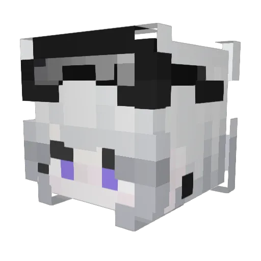 Imeide Minecraft avatar head, 3D render