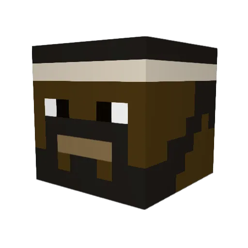 Imelor Minecraft avatar head, 3D render