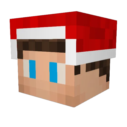 Imernie Minecraft avatar head, 3D render
