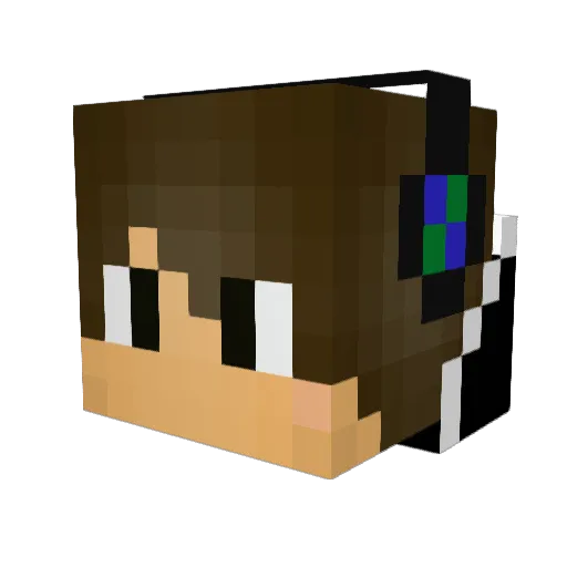 Imfinity Minecraft avatar head, 3D render
