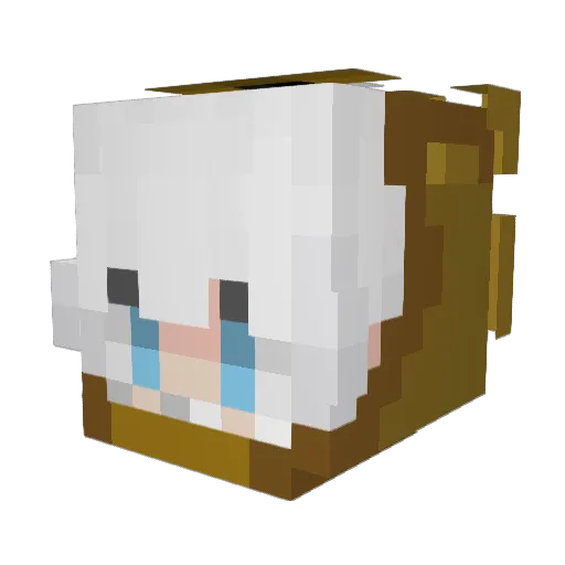 Imgination Minecraft avatar head, 3D render