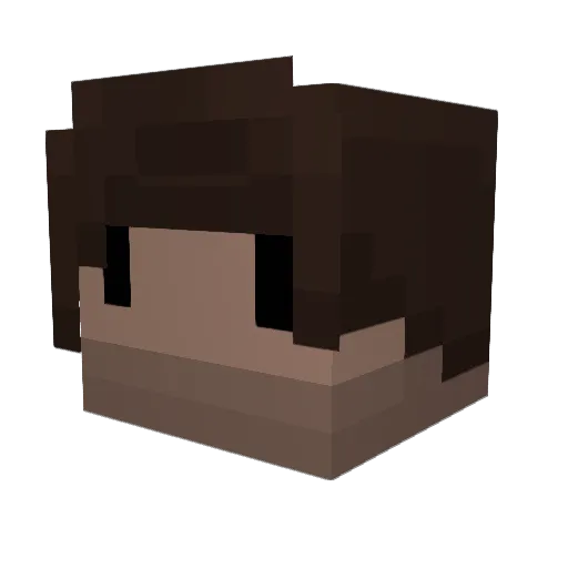 Imhotep05 Minecraft avatar head, 3D render